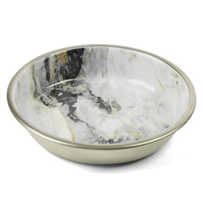 Миска металлическая на резинке "Мрамор", 0,25л, Triol