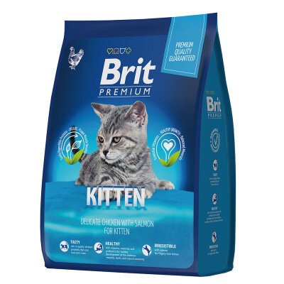 Brit Premium Cat 2кг Kitten курица сухой корм для котят