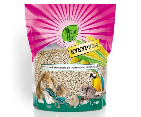 Зверье мое Наполнитель "Кукурузный" 3,5 кг
