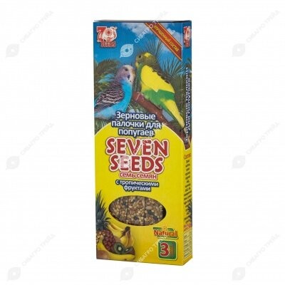 SEVEN SEEDS палочки для попугаев с тропическими фруктами, 3 шт, 90 г