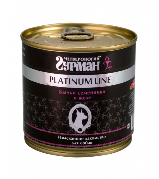 Platinum line Четвероной гурман д/собак 240гр (бычьи семенники в желе)