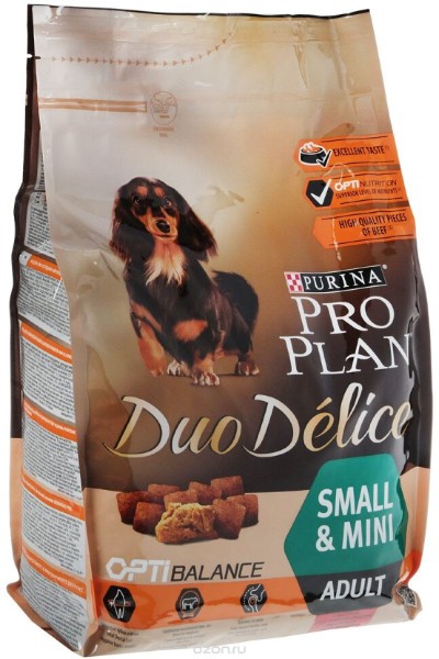 Duo Delice 2,5кг д/взрослых собак мелких пород с говядиной