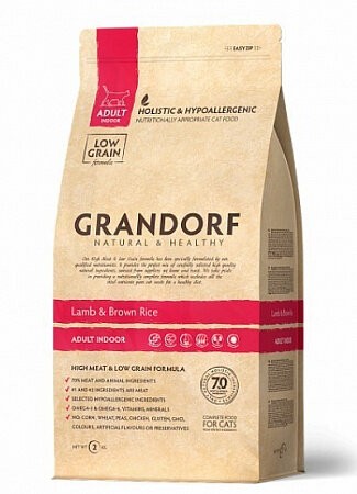 Grandorf Cat Lamb&Rice Indoor 400г Грандорф сухой корм для кошек Ягненок с рисом