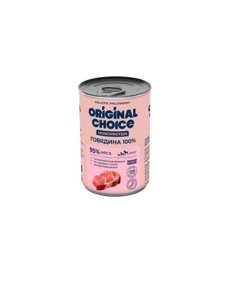 Original Choice Monoprotein Adult влажный корм для собак всех пород, говядина, 340гр